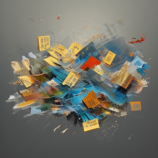 Abstract representation of data flow and market reaction