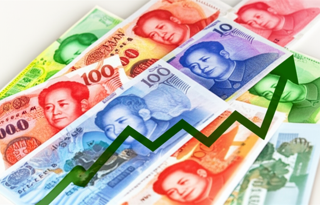 堆積如山的咖啡豆，代表全球商品市場